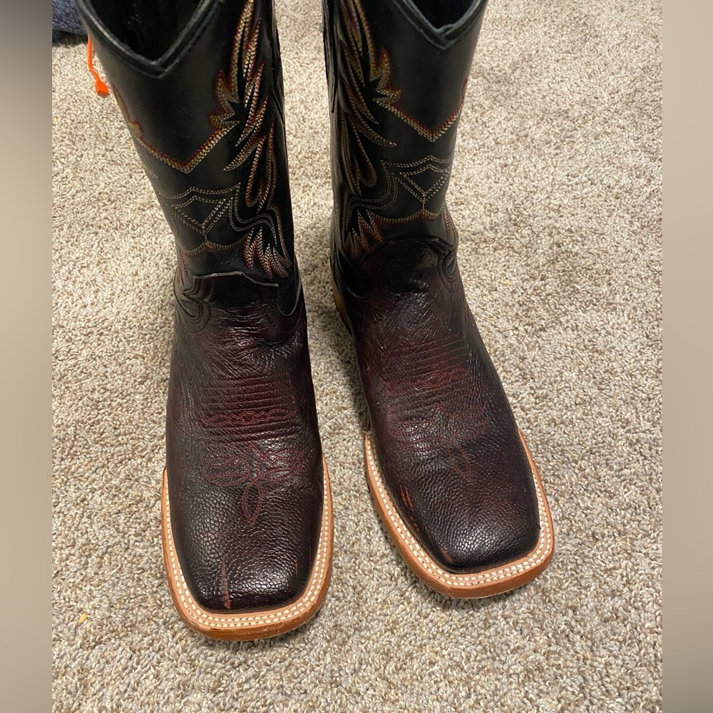 JB Dillon Smooth Ostrich dark cherry  Cowboy boots size 8 men’s
